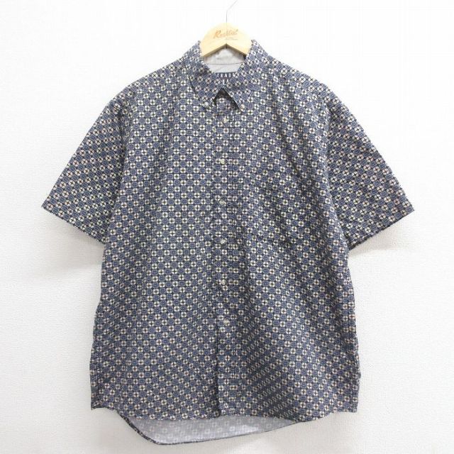 00s 半袖シャツ ネイビー XL | 古着
