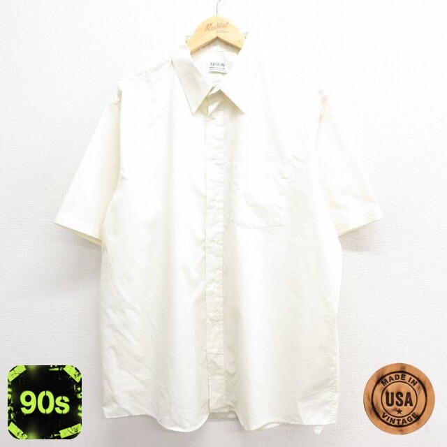 【50%OFF】アロー 90s 半袖シャツ ベージュ XL | 古着