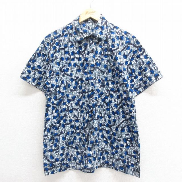 L★古着 半袖 シャツ メンズ 青他 ブルー 25jun18 中古 トップス