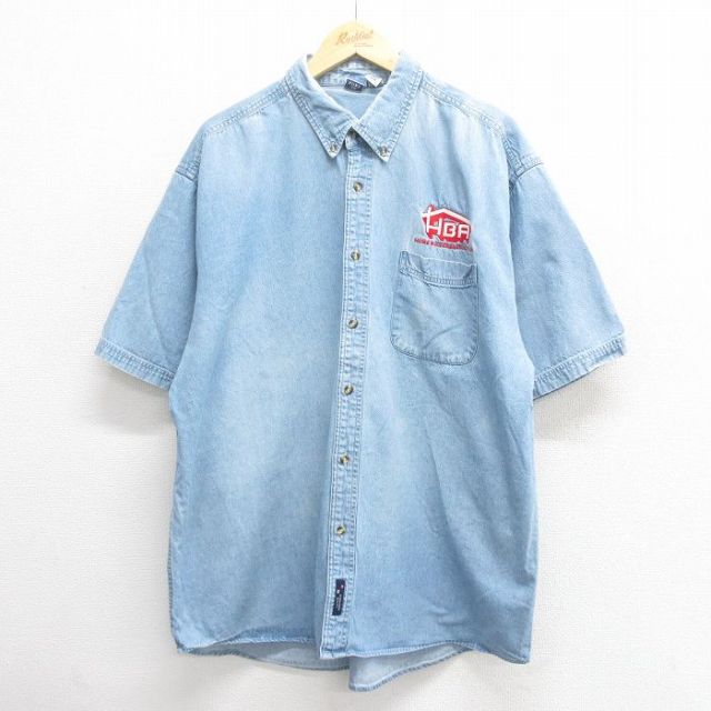 00s 半袖シャツ HBA ネイビー XL | 古着