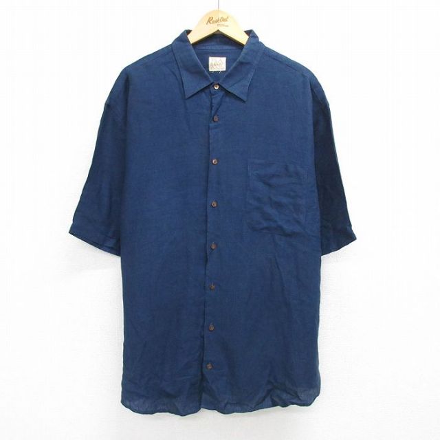 【50%OFF】JOS A BANK 半袖シャツ ネイビー XL | 古着