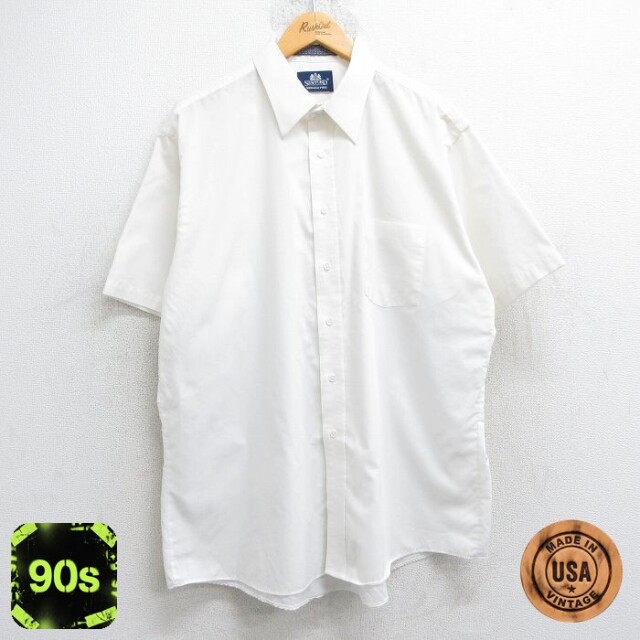 【50%OFF】90s 半袖シャツ ホワイト XL | 古着