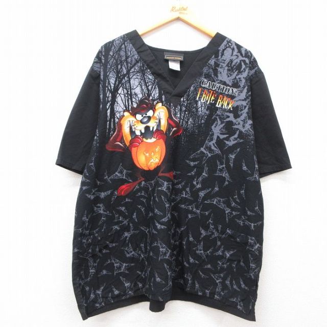 【50%OFF】ルーニーテューンズ 半袖トップス タズ ブラック XL | 古着