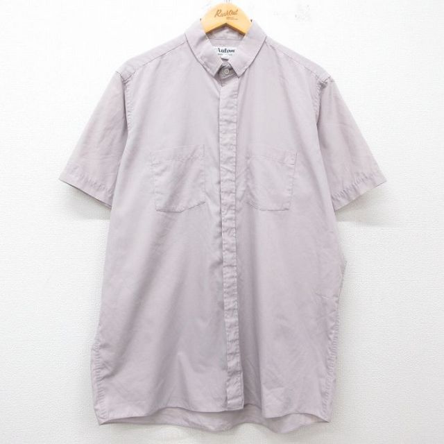 XL★古着 半袖 シャツ メンズ 大きいサイズ カナダ製 グレー 25jun28 中古 トップス