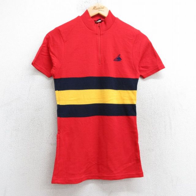 XS★古着 半袖 サイクリング シャツ メンズ 90年代 90s キャノンデール マルチカラー 赤他 レッド 25jul02 中古 トップス