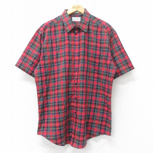 【50%OFF】90s 半袖シャツ レッドチェック XL | 古着