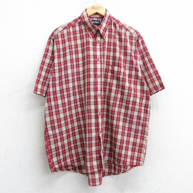 【50%OFF】ピューリタン 00s 半袖シャツ レッドチェック XL | 古着