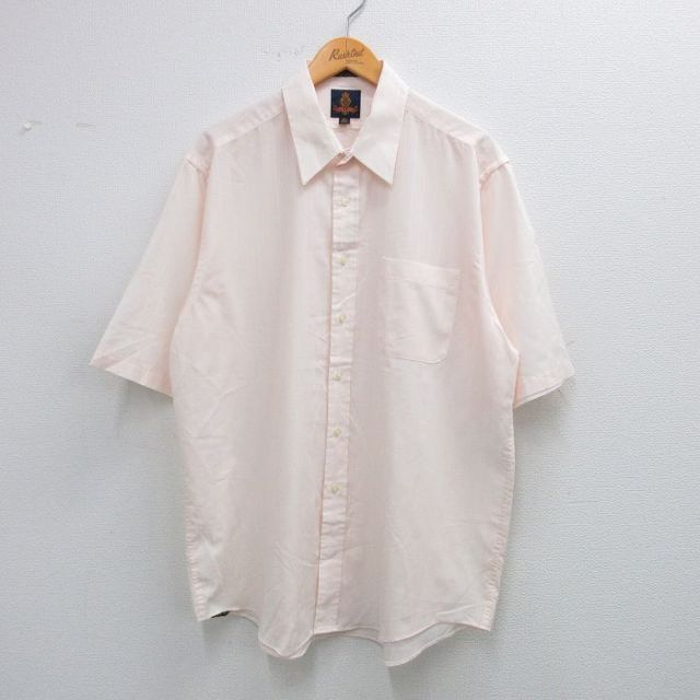 USED 古着 90s パステル半袖シャツ 古着 90s PERRY ELLIS 無地 ソリッド 100% シルク ボックス シャツ
