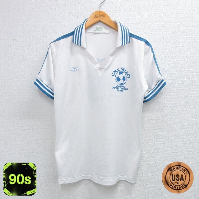 90s 半袖サッカーシャツ CNY ホワイト M | 古着