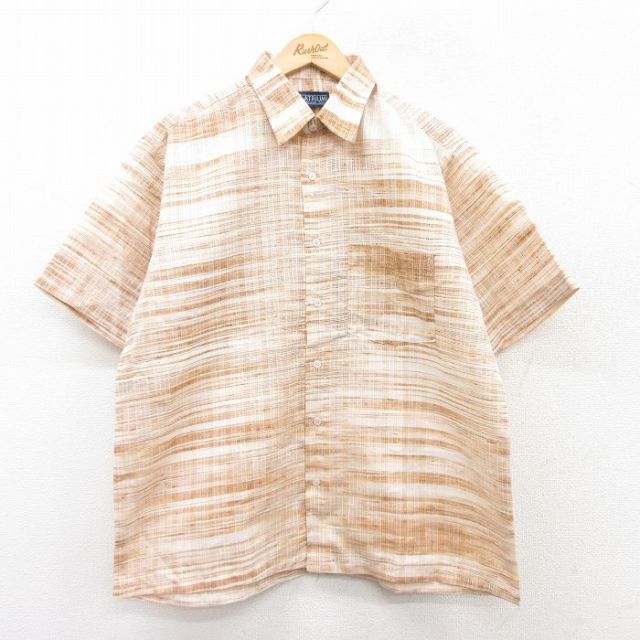 L★古着 半袖 シャツ メンズ ベージュ他 カーキ 25jul08 中古 トップス