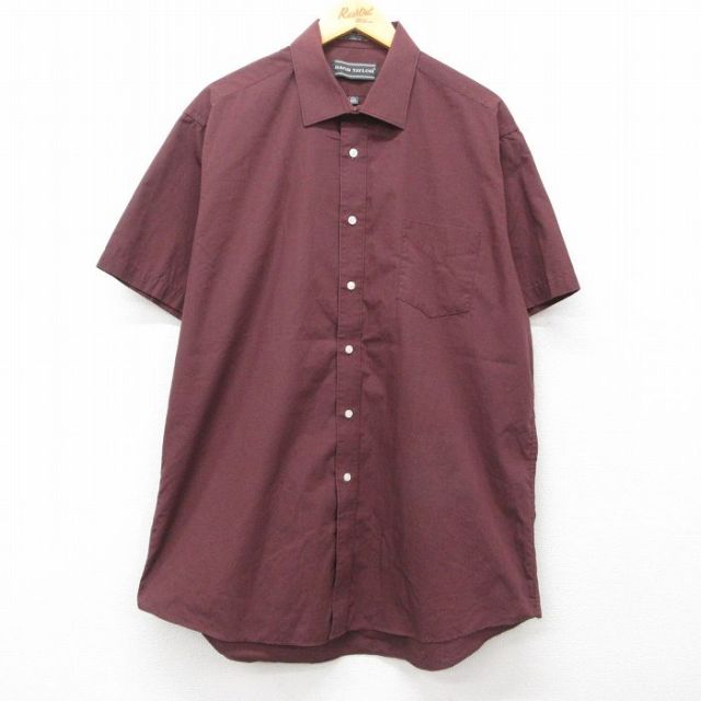 【50%OFF】90s 半袖シャツ バーガンディ XL | 古着