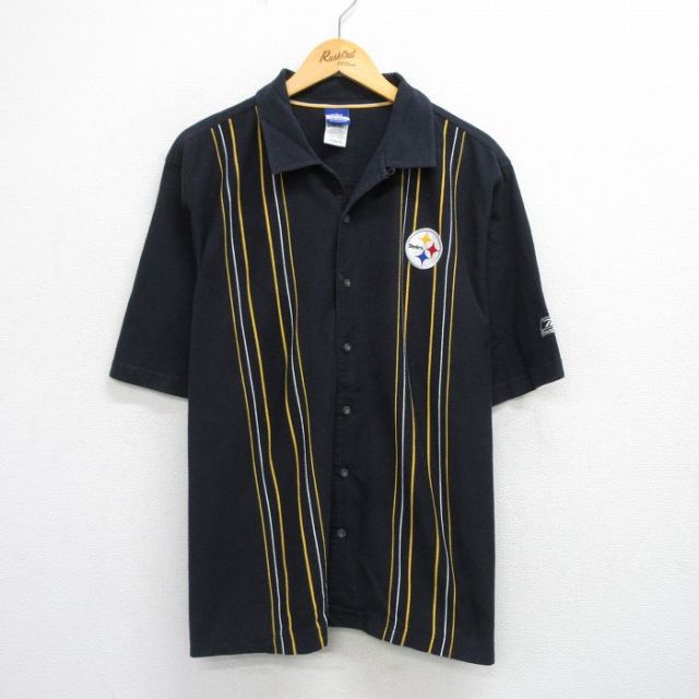 リーボック 00s 半袖シャツ NFLピッツバーグスティーラーズ ブラック XL | 古着