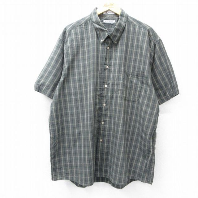 00s 半袖シャツ チェック グレー XL | 古着