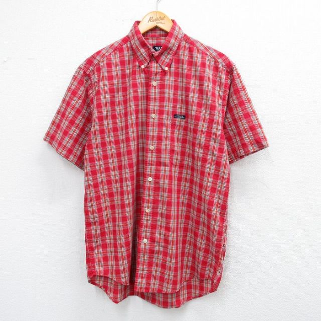 ラルフローレン 90s 半袖シャツ チェック レッド L | 古着