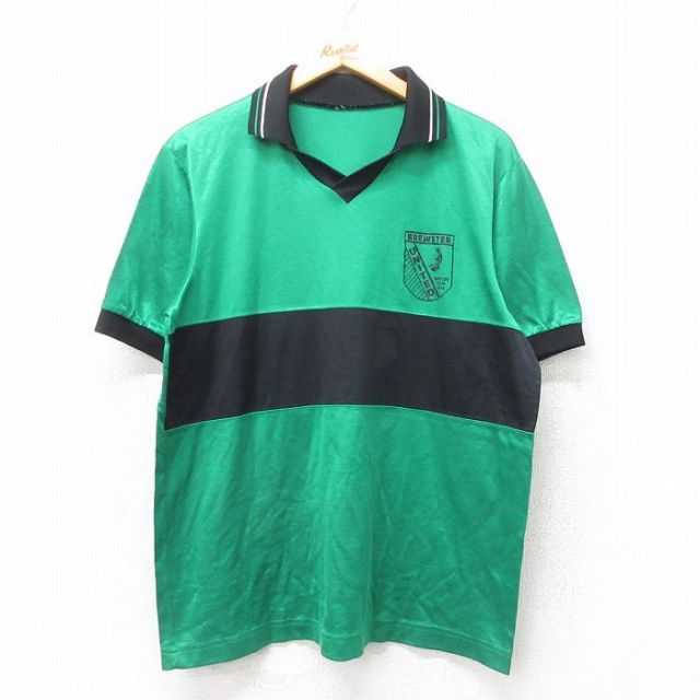半袖サッカーシャツ グリーン L | 古着