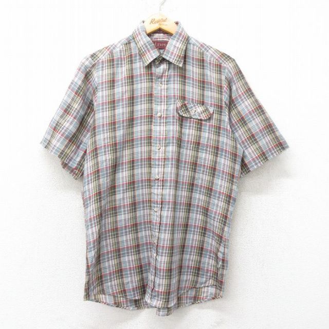 【50%OFF】リーバイス 90s 半袖シャツ チェック グレー M | 古着