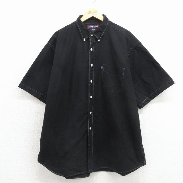 ラルフローレン 90s 半袖シャツ BLAIRE ブラック メンズXL相当 | 古着