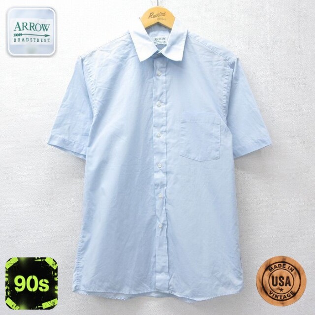 【20%OFF】アロー 90s 半袖シャツ ネイビー メンズM相当 | 古着