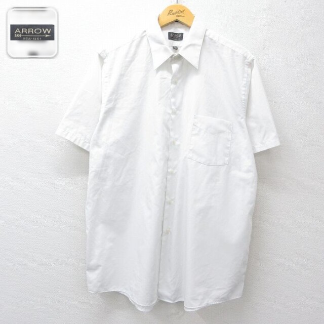 【20%OFF】アロー 半袖シャツ ホワイト メンズXL相当 | 古着