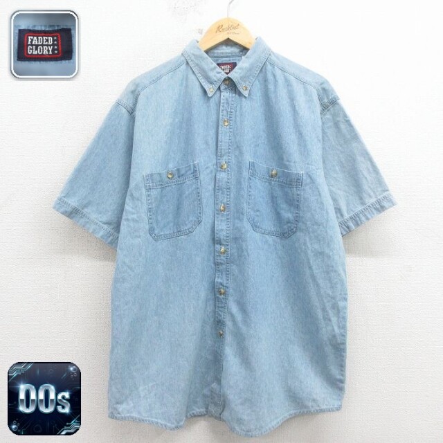 FADED GLORY 00s 半袖シャツ ネイビー メンズXL相当 | 古着