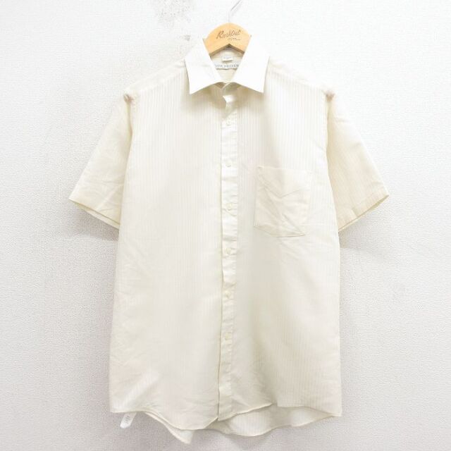 バンヒューセン 90s 半袖シャツ ストライプ イエロー メンズL相当 | 古着
