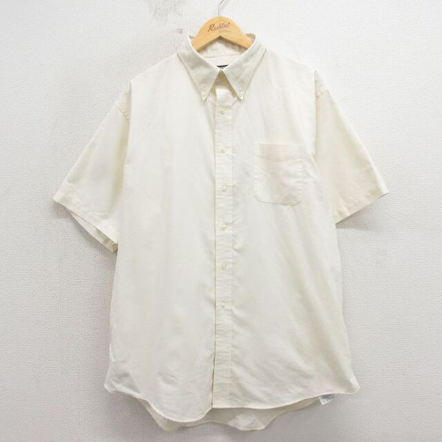 ランズエンド 00s 半袖シャツ 生成り メンズXL相当 | 古着