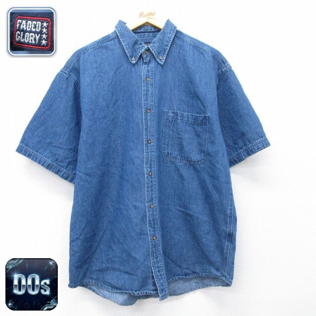 FADED GLORY 00s 半袖シャツ ネイビー メンズXL相当 | 古着