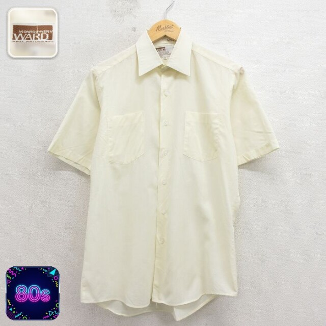 【20%OFF】モンゴメリーワード 80s 半袖シャツ イエロー メンズM相当 | 古着