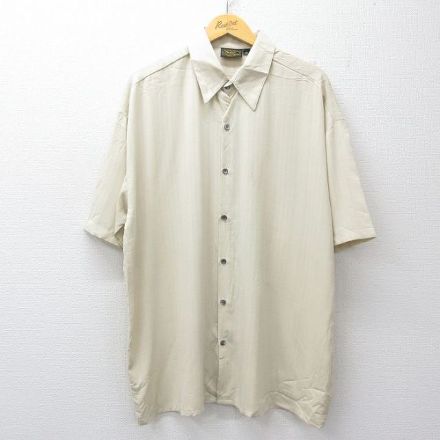 90s 半袖シャツ ベージュ メンズXL相当 | 古着