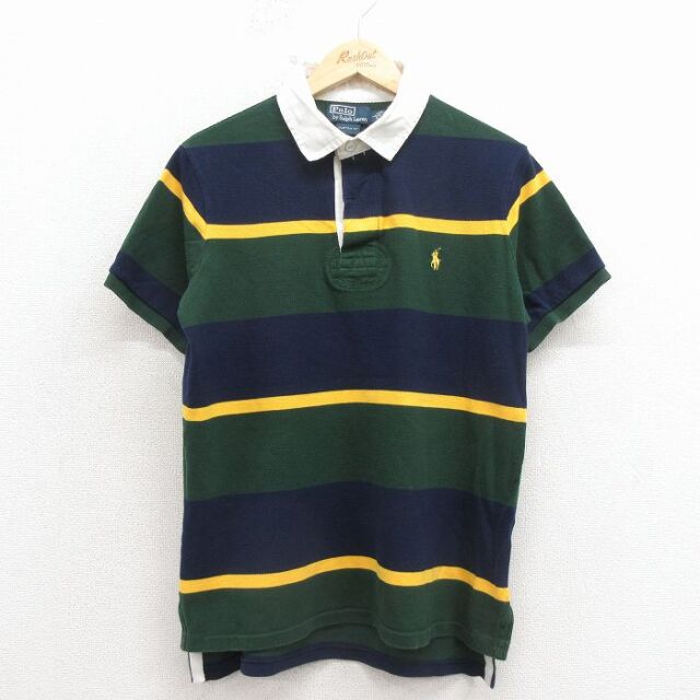 人気古着 ラルフローレン ラガーシャツ 刺繍ポニー ショルダーパッチ Lサイズ POLO RALPH LAUREN（ポロ・ラルフローレン） S/古着 ラルフローレン