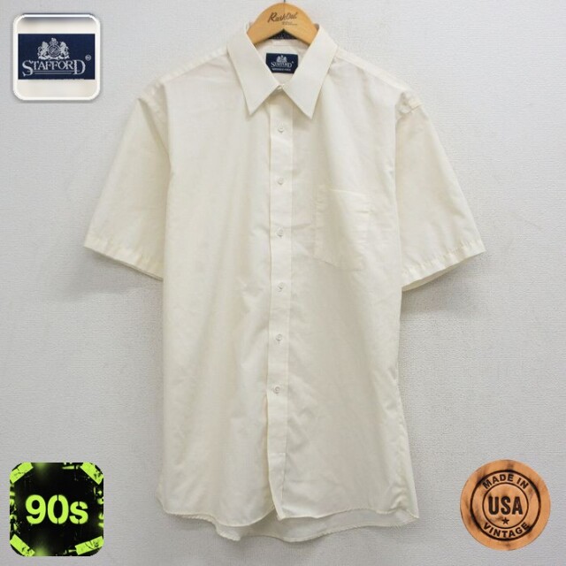 【20%OFF】90s 半袖シャツ ベージュ メンズL相当 | 古着