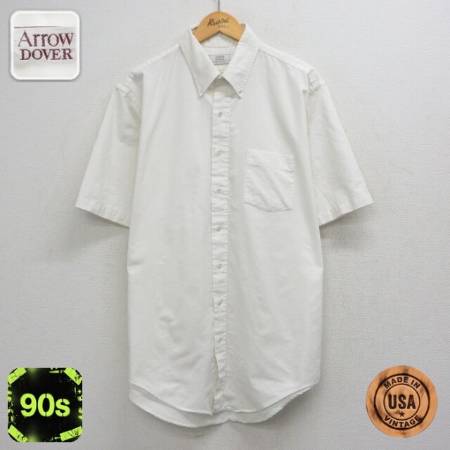 【20%OFF】アロー 90s 半袖シャツ ホワイト メンズXL相当 | 古着