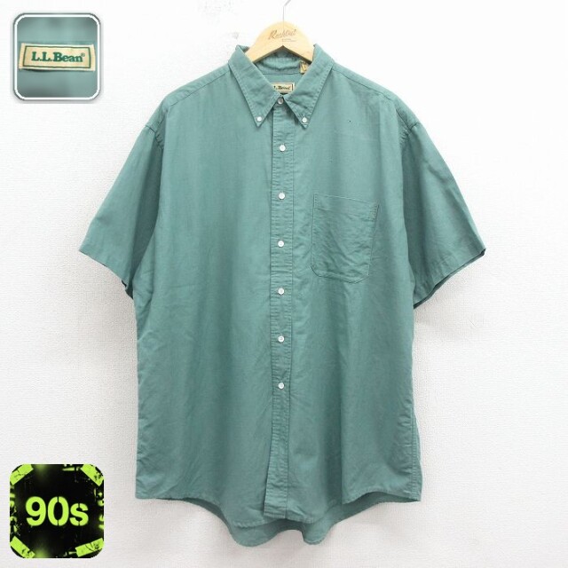 【20%OFF】エルエルビーン 90s 半袖シャツ グリーン メンズXL相当 | 古着