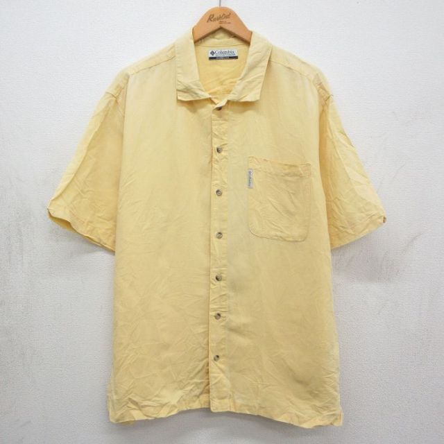 コロンビア 00s 半袖シャツ イエロー L | 古着