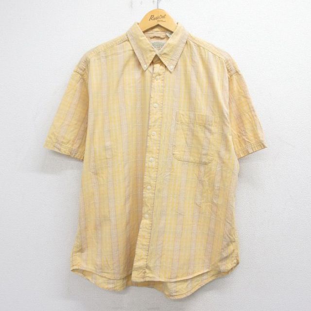 セントジョンズベイ 00s 半袖シャツ チェック イエロー XL | 古着