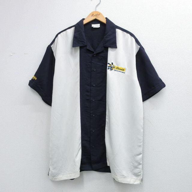 ディズニー 00s 半袖シャツ オズワルド ネイビー メンズXL相当 | 古着