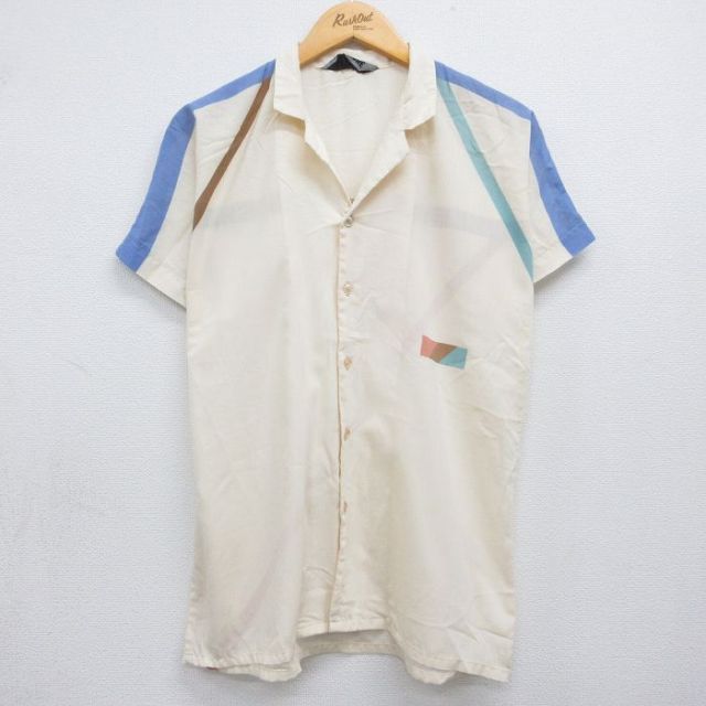 80s 半袖シャツ ラグラン ベージュ メンズM相当 | 古着
