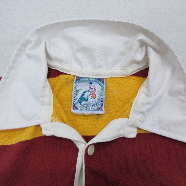 古着通販 XL☆古着 半袖 ラガー シャツ メンズ 90年代 90s オレンジ