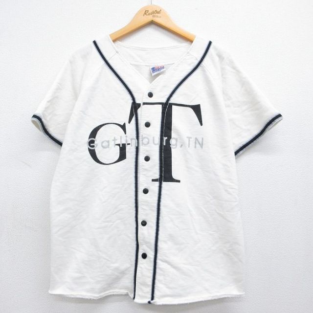 ベースボール 90s 半袖シャツ GT ホワイト メンズXL相当 | 古着
