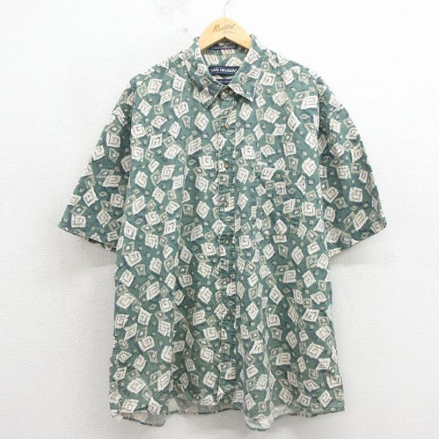 バンヒューセン 90s 半袖シャツ グリーン メンズXL相当 | 古着