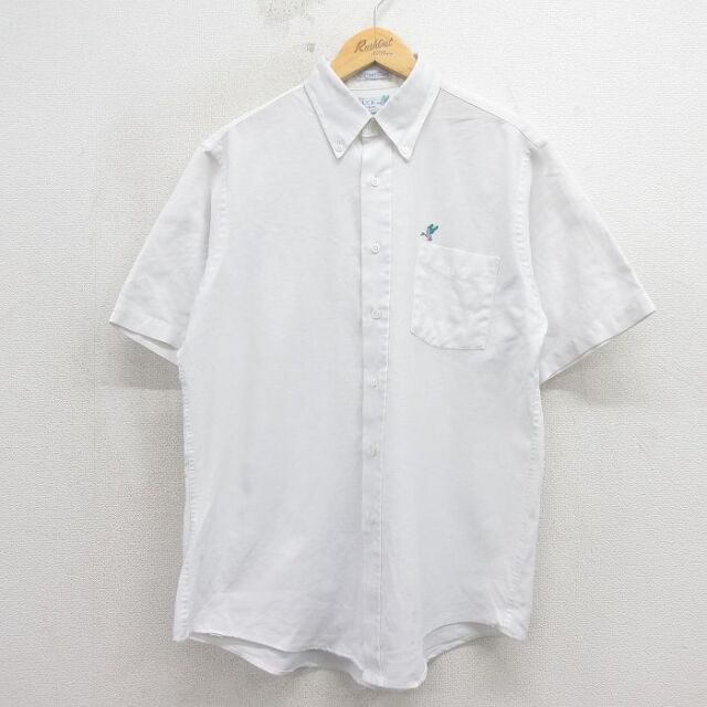 90s 半袖シャツ 鳥 ホワイト メンズL相当 | 古着