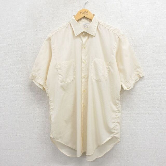 70s 半袖シャツ ベージュ メンズL相当 | 古着