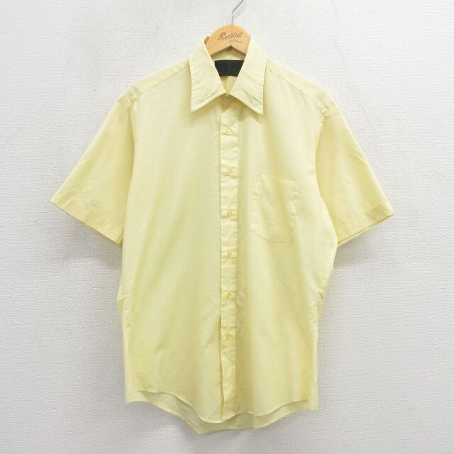 80s 半袖シャツ イエロー メンズL相当 | 古着
