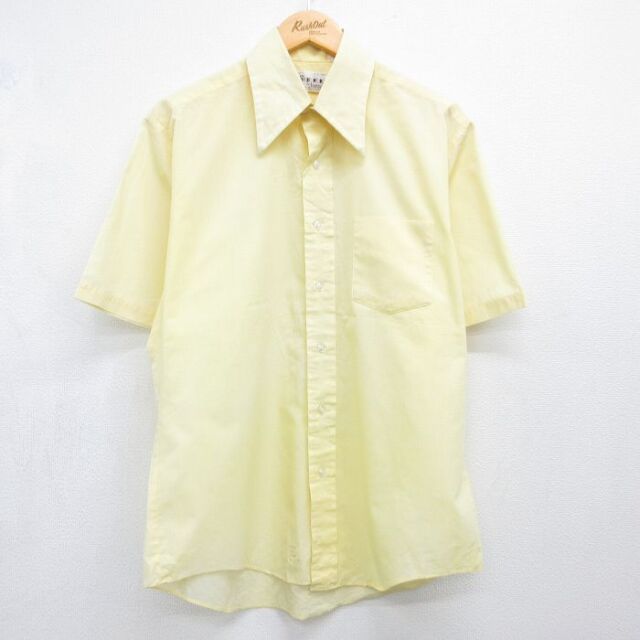 70s 半袖シャツ キャンパス イエロー メンズL相当 | 古着