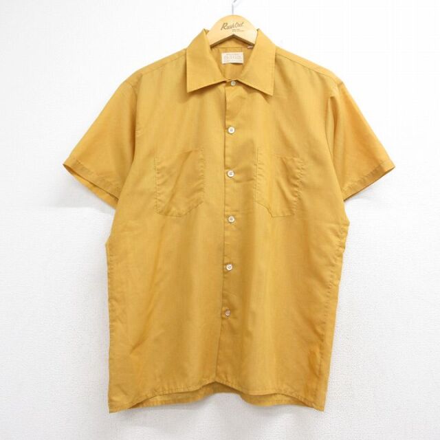 70s 半袖シャツ マンハッタン イエロー メンズL相当 | 古着