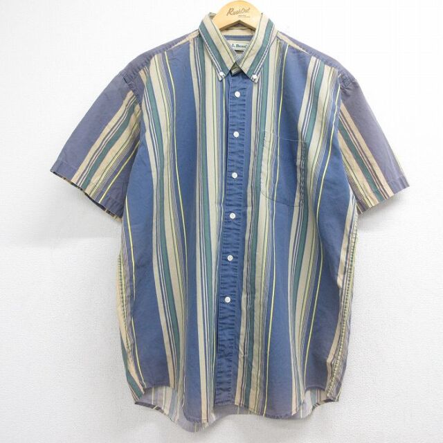 古着通販 XL☆古着 エルエルビーン 半袖 シャツ メンズ 90年代 90s