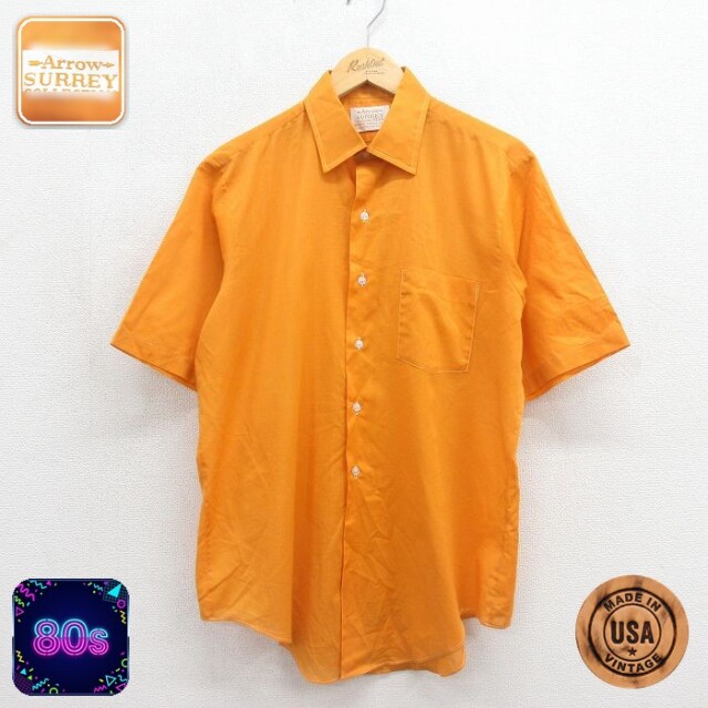 【20%OFF】アロー 80s 半袖シャツ イエロー メンズL相当 | 古着
