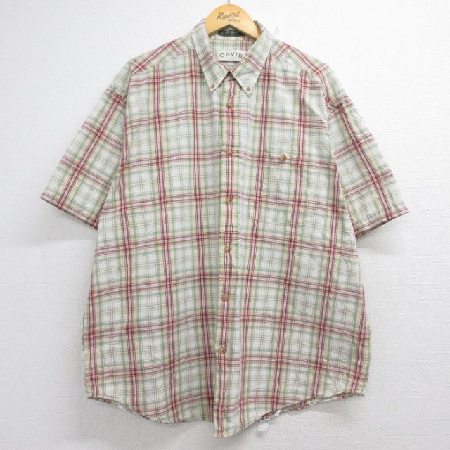 オービス 00s 半袖シャツ ベージュチェック メンズXL相当 | 古着