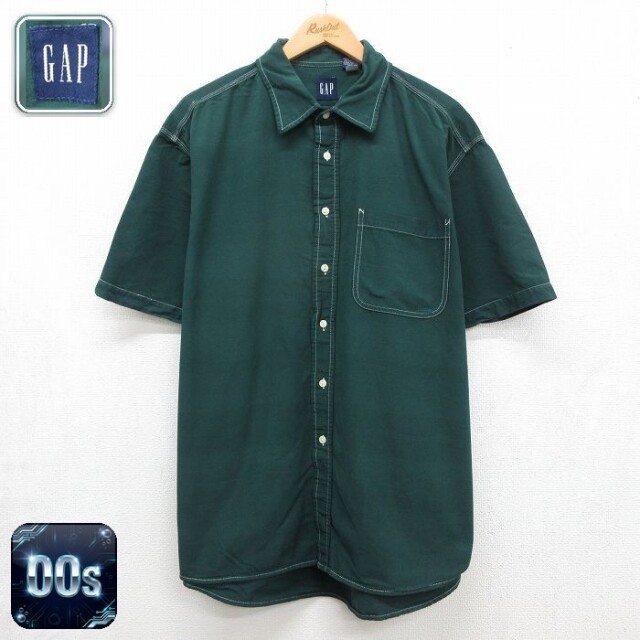 【20%OFF】ギャップ 00s 半袖シャツ グリーン メンズXL相当 | 古着