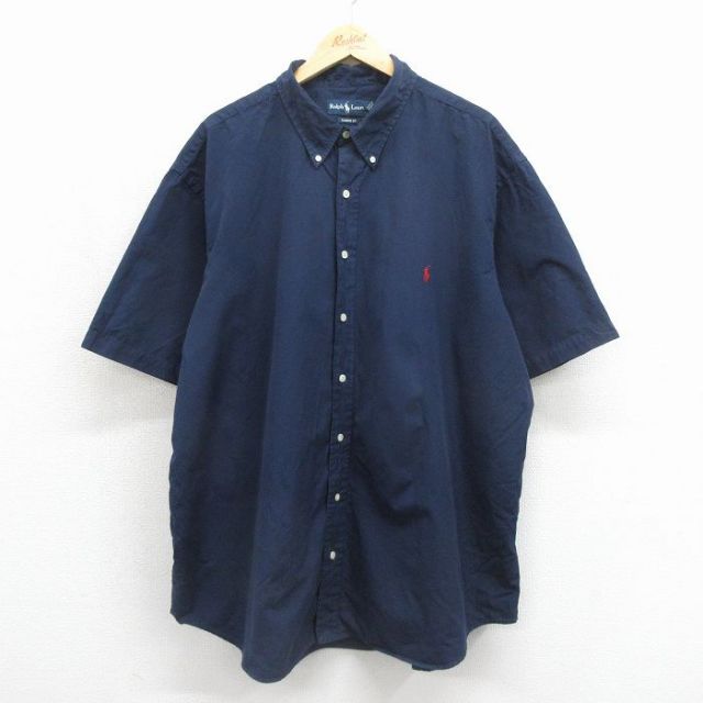 古着通販 XL☆古着 ラルフローレン 半袖 ブランド シャツ メンズ 90